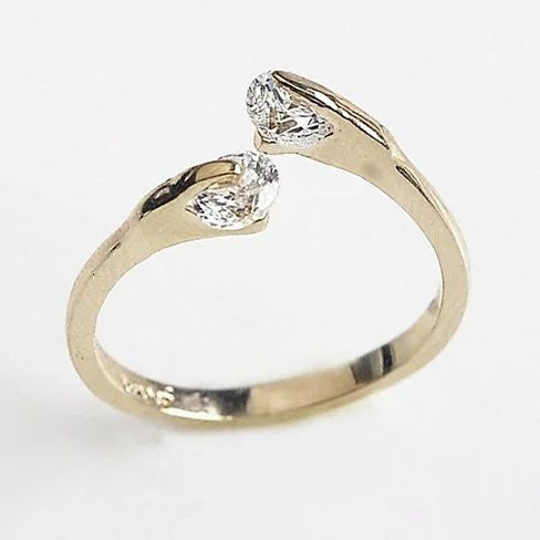 Match Made in Heaven Rings in Rose Gold and Pink Diamond Crystals Vista Shops