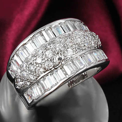 Regal Baguette And CZ Statement Band Ring Vista Shops