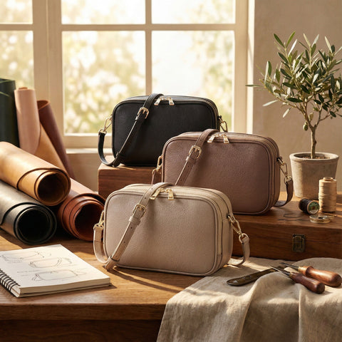 Moderna Dual-Zip Crossbody Bag for Travel and Everyday Essentials Vista