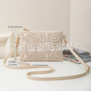 Lattice Blooms Crossbody Handbag Vista