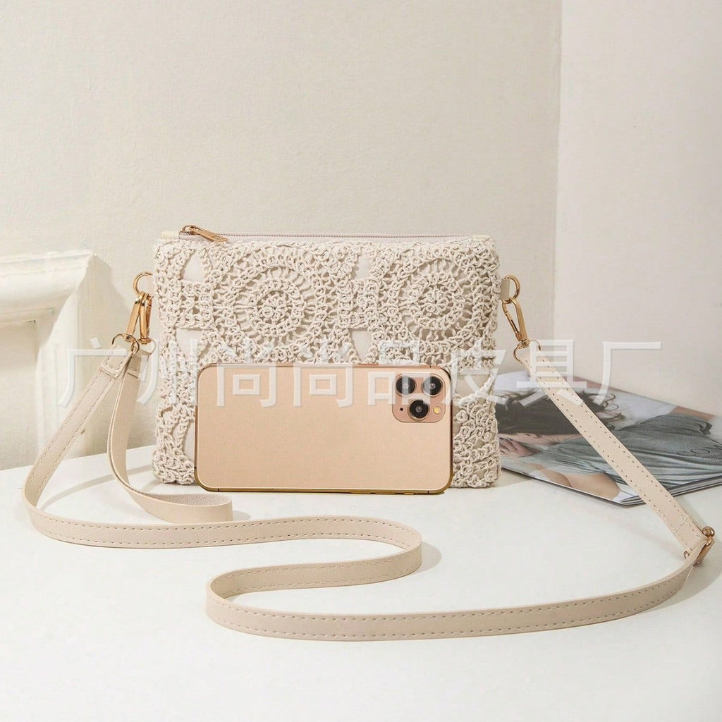 Lattice Blooms Crossbody Handbag Vista