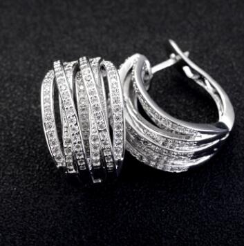 Kyrie Hoop Earrings With Multi Crystal Inlay Vista