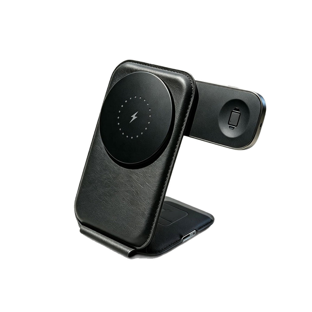 Phone Magnetic Leather Hub 3-in-1 Wireless Charger Vista