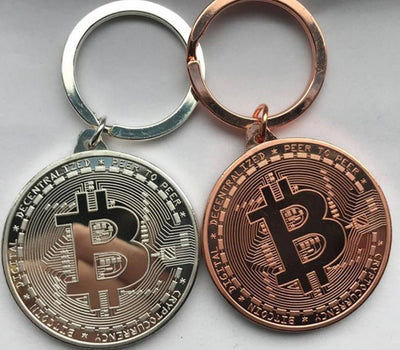 Bit Coins The Art Collector's Delight Commemorative Coins On Key-chain VistaShops