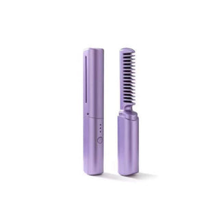 Curly Girly 2 In 1 Wireless Hair Straightening Comb And Curling Iron