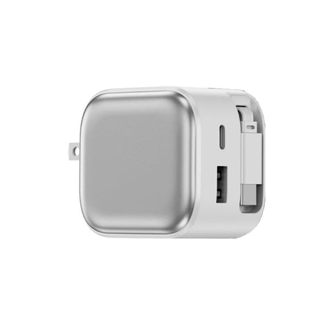 POWER LOOP Ultra-Fast 35W Retractable Wall Charger with Dual USB-C & USB Ports for All Smartphones Vista Shops