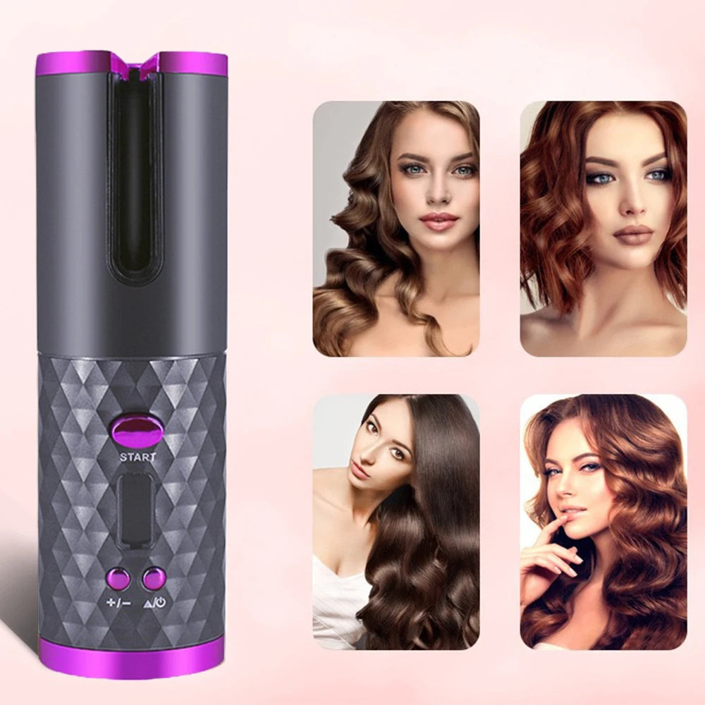 Smooth Waves Auto Cordless Portable Curling Iron Vista Shops