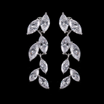 Crystal Foliage Drop Earrings Vista