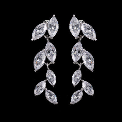 Crystal Foliage Drop Earrings Vista Shops