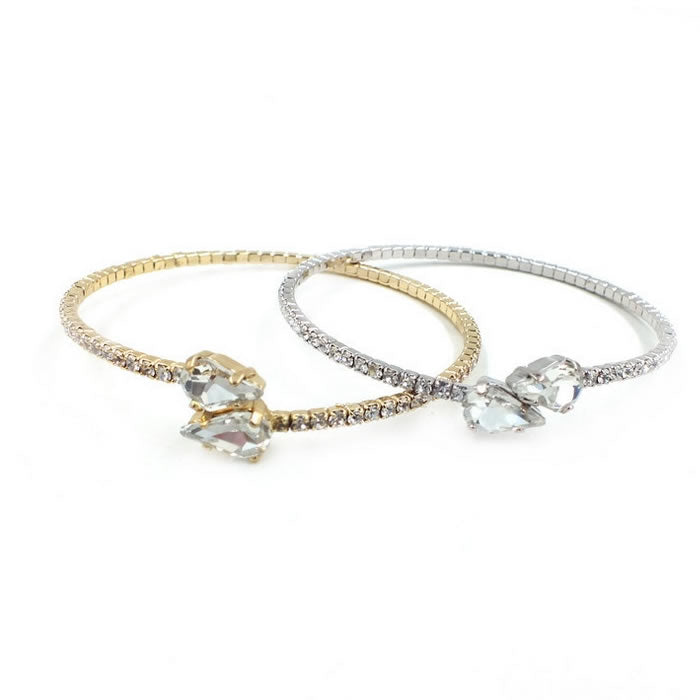 Cute Couple Swarovski Crystal Bangle Bracelet VistaShops