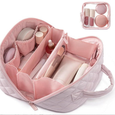Stuffy Puffy 2PC Cosmetic and Jewellery Organizer With Toiletry Bag Large And Lays Flat Vista Shops