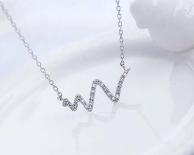 Lifeline Crystal Necklace In Sterling Silver SHOPS