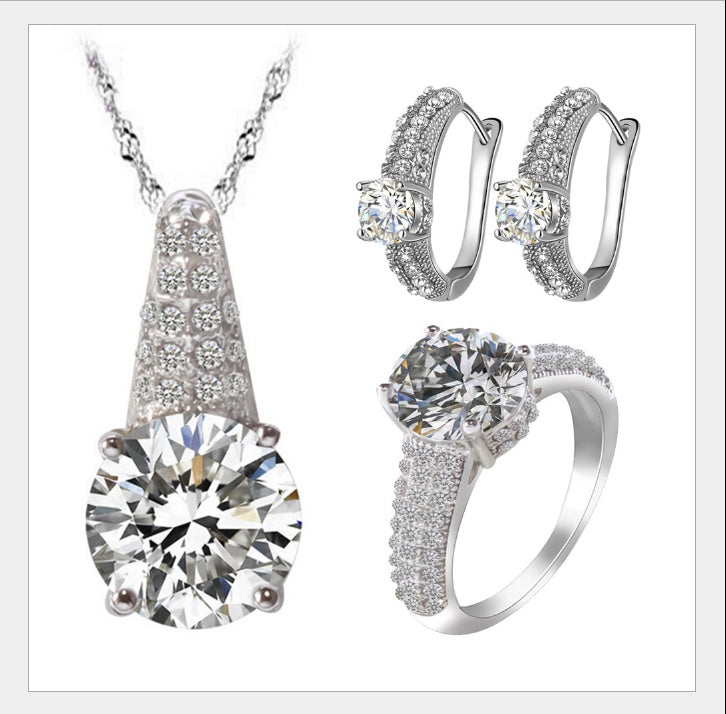 Bali Earrings Ring And Necklace Set of 3 In 18 Kt Gold Plating And 925 Silver Plating Vista Shops