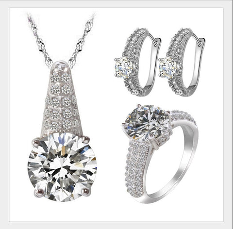 Bali Earrings Ring And Necklace Set of 3 In 18 Kt Gold Plating And 925 Silver Plating Vista Shops