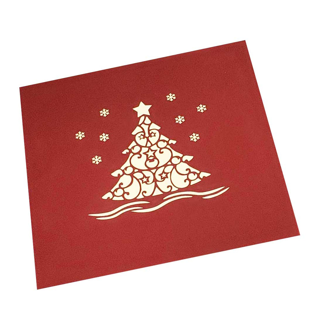 3D Christmas Tree With Ornaments Greeting Card Memories Treasured Forever Vista Shops