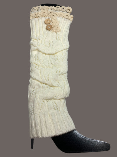 Lovely And Lacy Long Cable Knit Boot Socks Vista Shops