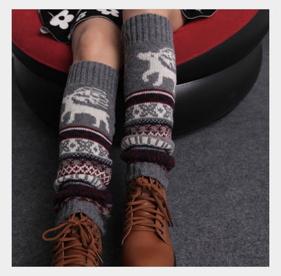 Reindeers Crossing Xmas Leg Warmers VistaShops