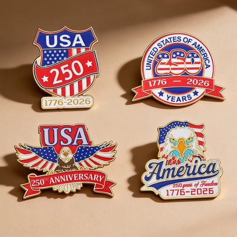 Heritage 250 Commemorative Pin, USA 2026 Independence Day Vista