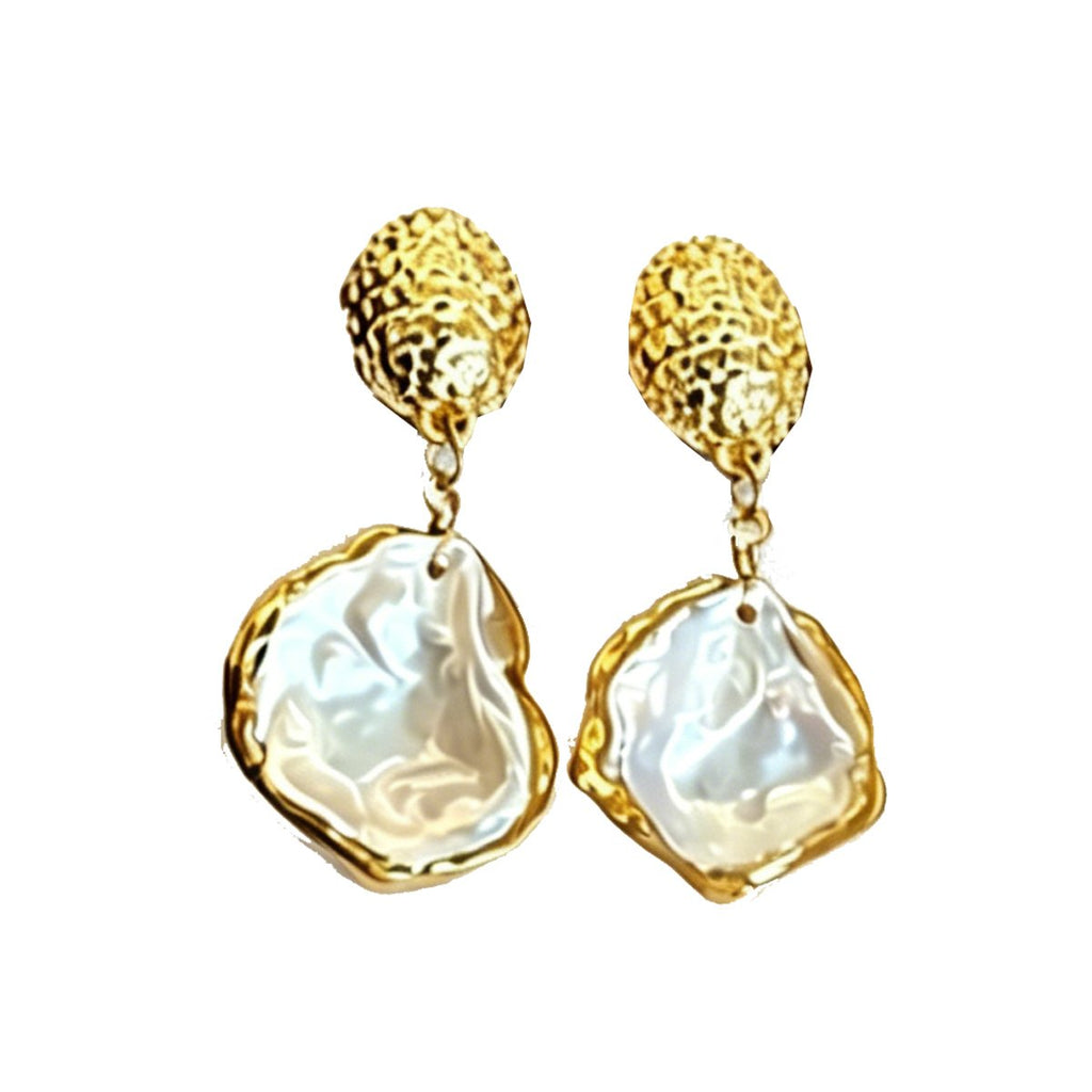Majestic Aura Handcrafted Baroque Pearl Earrings Vista