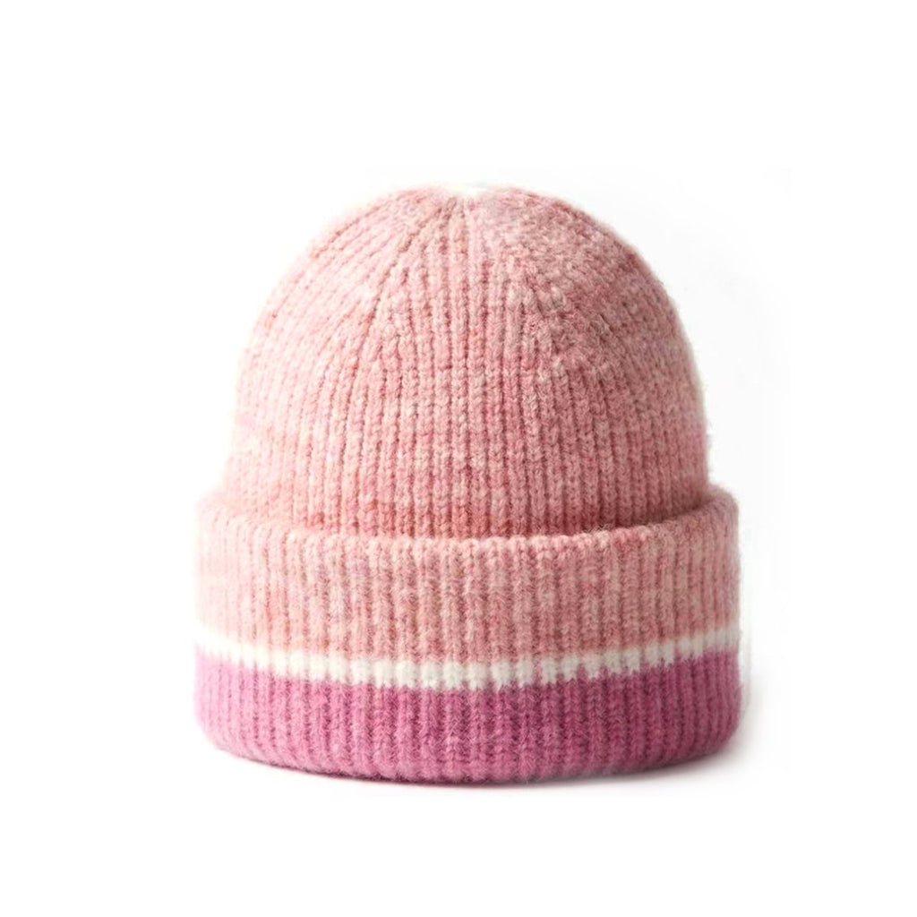 Solstice Stripe Beanie, Colorblocked Knit Winter Hat for Women