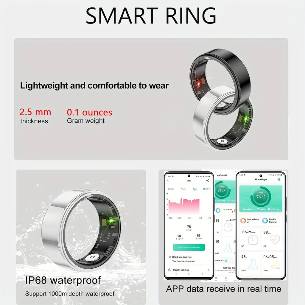 Pulse Rates Rings With Vibrating Pulse Pro Smart Health Ring Advanced Wearable Tech – VistaShops