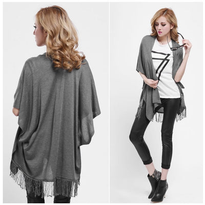 RETRO WRAP Poncho With Fringe Benefits VistaShops