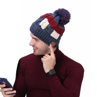Rhythm Frost Knit Fleece-Lined Beanie With Headphones Vista