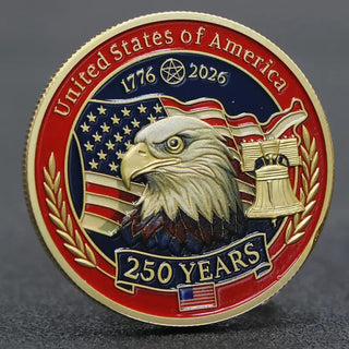 American 250th U.S. Independence Day Commemorative Coin TESTTEXT Vista