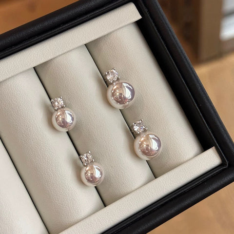 Rania Regal Pearl Stud Earrings Vista