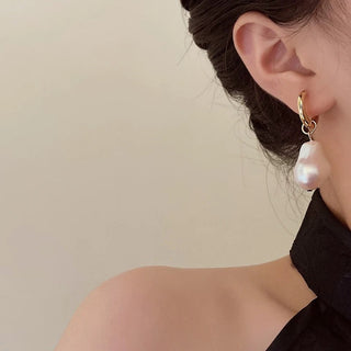 My Muse French Drop Baroque Pearl Earrings Vista
