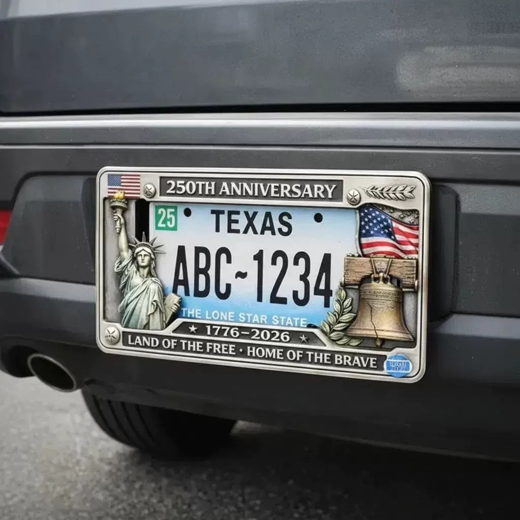 Patriot Legacy 250th Commemorative American Indepenedence Car Plate Holder Vista