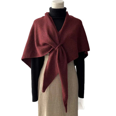 Cozy Chic Cape Triangle Knit Winter Wool Wrap Vista