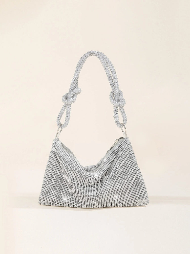 Bridal Sparkle Crystal Knot Evening Bag Vista