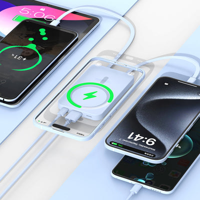 Compact Magnetic Wireless Power Bank Stand, Fast Charging Vista