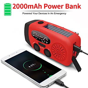 Storm Safe Emergency AM/FM/NOAA Weather Band Radio With Solar Flash Light And Built-in Phone Charger Vista Shops