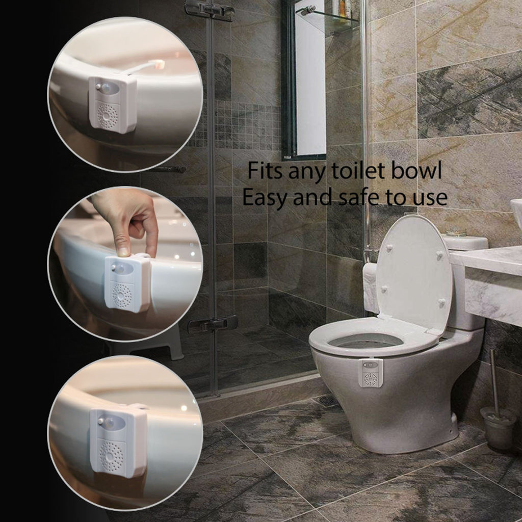 CLEAN BOWL UV Sanitizing Light For Germ Free Toilets With LED Motion Light Vista Shops