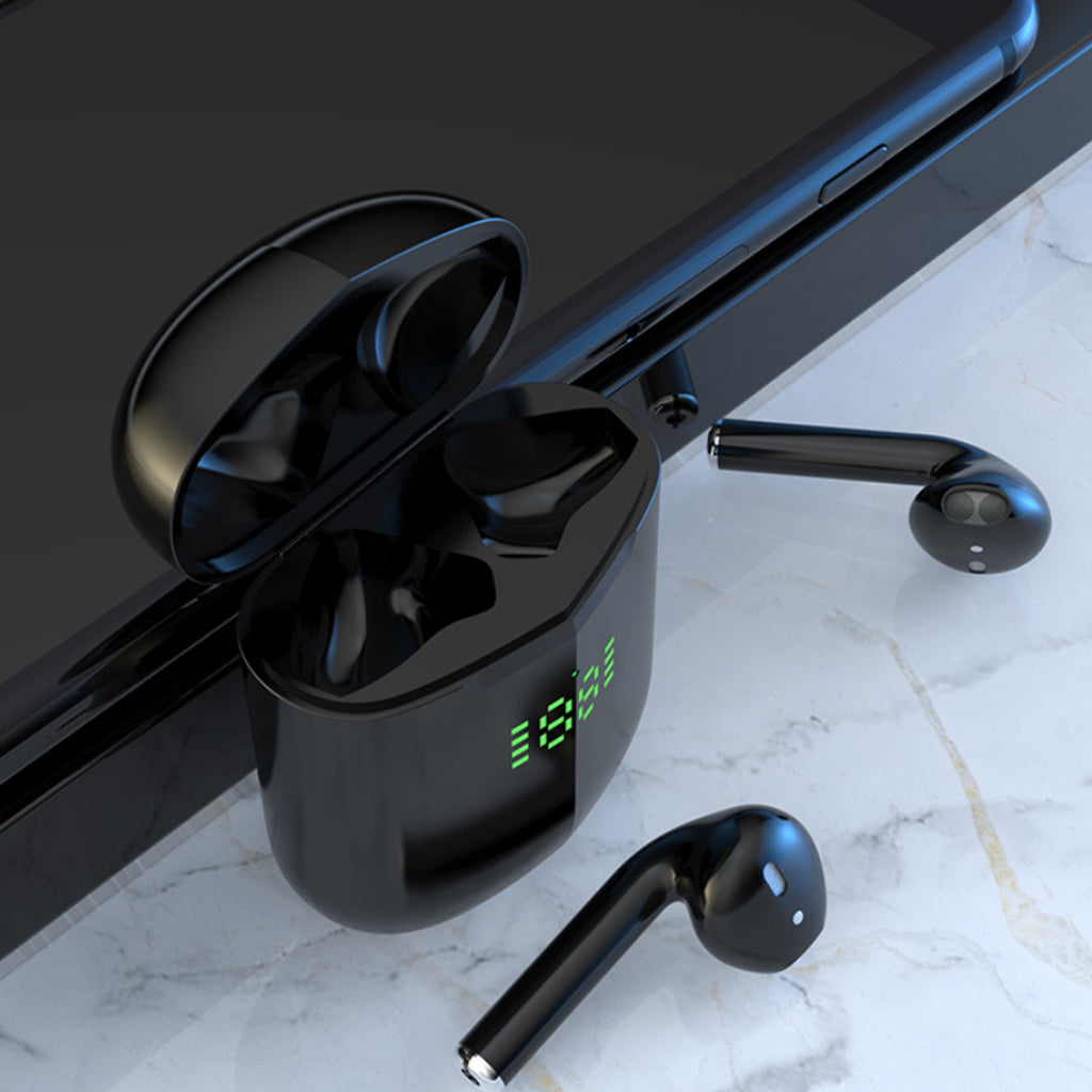 Led Earpods Bluetooth Earpods with LED Indicator And Wireless Charging Pad – VistaShops
