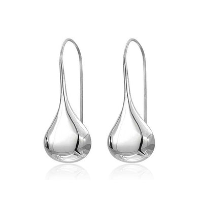 Intensity Tear Drop Hook Earrings Solid 925 Sterling Silver Vista Shops