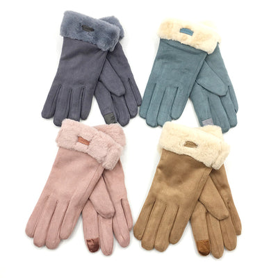 Chic Vibe Suede Smart Touch Gloves Vista Shops