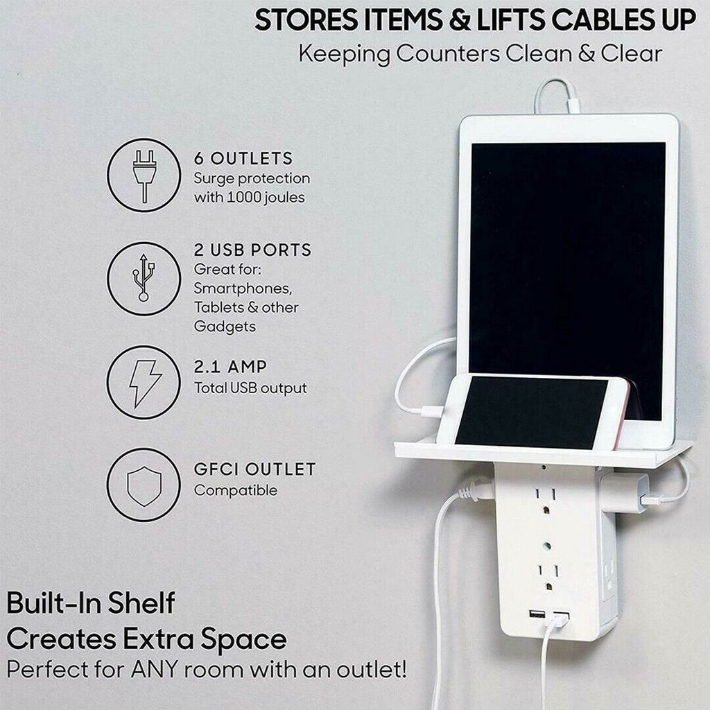 Executive Shelf Multi Charge Wall Outlet Vista Shops