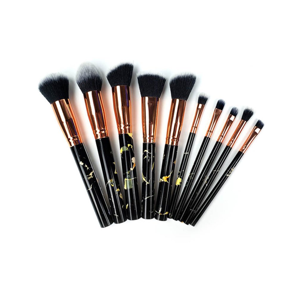 La Canica 10 In 1 Makeup Brush Set With Travel Friendly Container Vista Shops