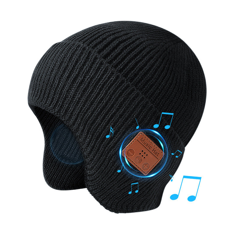 Musical Beanie Hat With Ear Muff and Bluetooth Vista Shops
