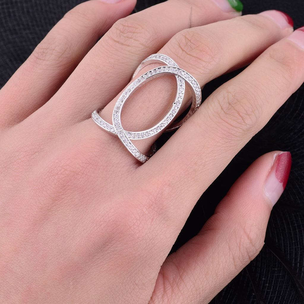 XOXO Diamond Crystal Rings In Rose Gold And Silver Tones Vista Shops