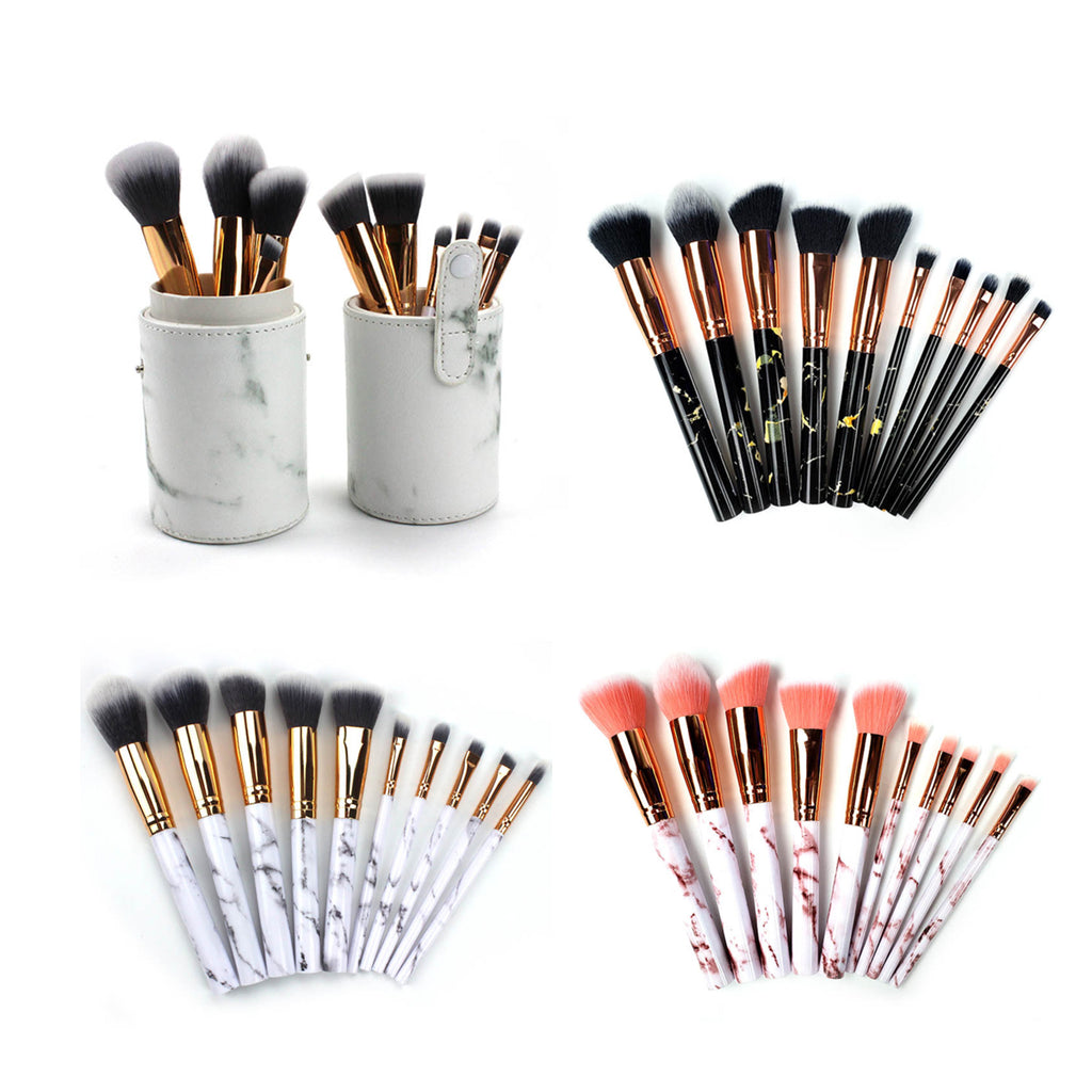 La Canica 10 In 1 Makeup Brush Set With Travel Friendly Container Vista Shops