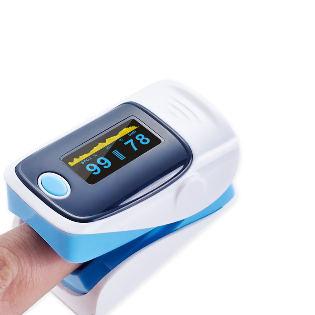 Fingertip Pulse Oximeter And Blood Oxygen Saturation Monitor With LED Display Vista Shops