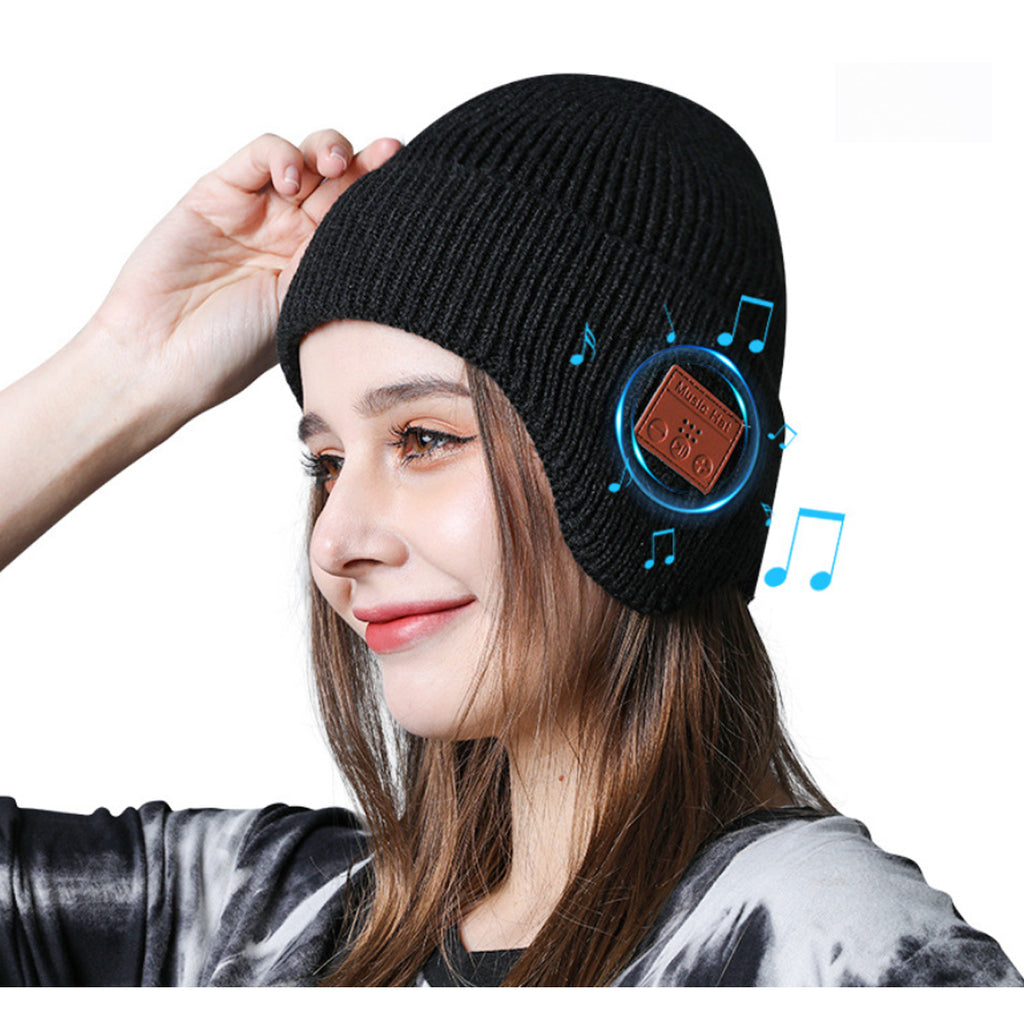 Musical Beanie Hat With Ear Muff and Bluetooth Vista Shops