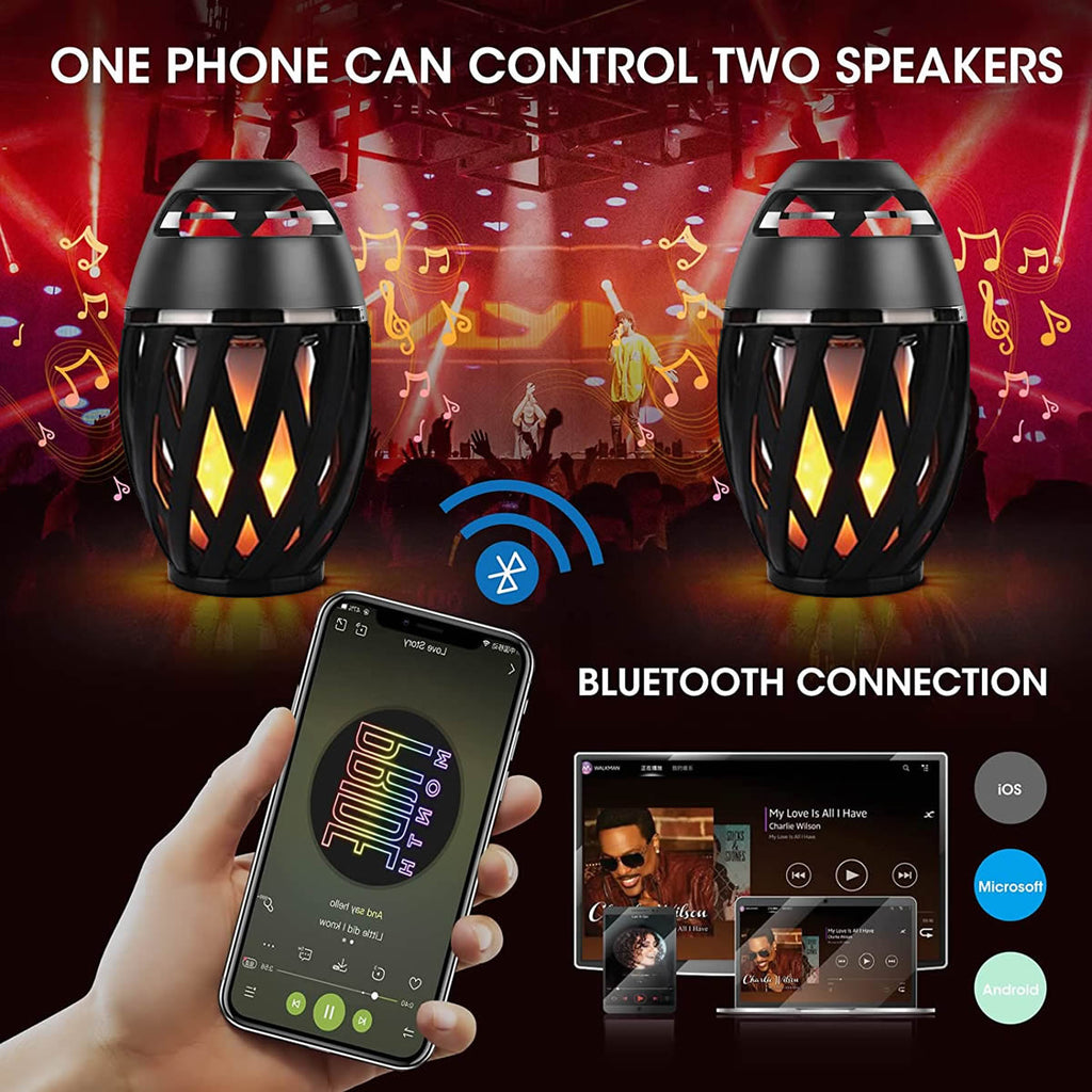 Tiki Tiki To To Outdoor LED Torch With Bluetooth Speaker Vista Shops