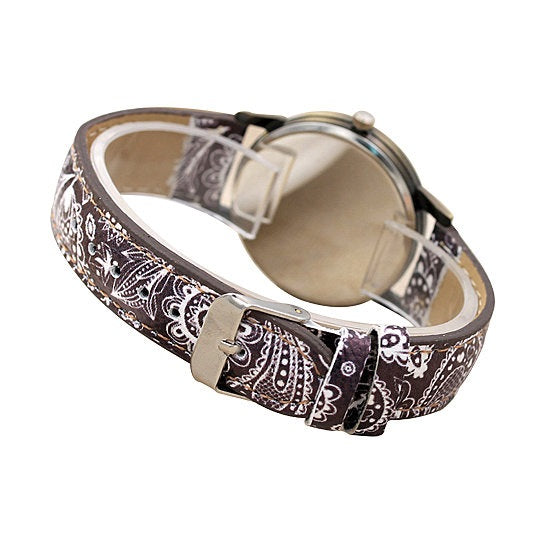 Pretty Patterns Watch With Henna Style Belt And Mandala Dial Vista Shops