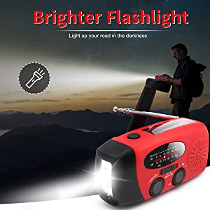 Storm Safe Emergency AM/FM/NOAA Weather Band Radio With Solar Flash Light And Built-in Phone Charger Vista Shops