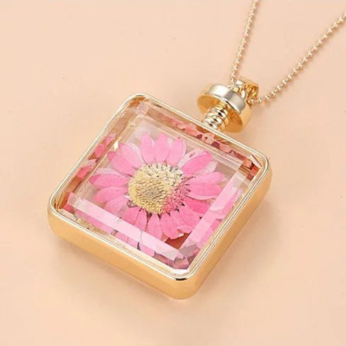 Coral Floral Big Wildflower Necklace Vista Shops